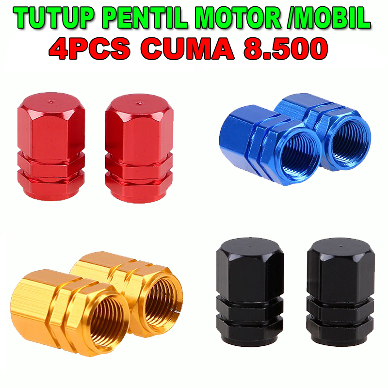 TUTUP PENTIL BAN MOTOR MOBIL SEPEDA / TUTUP PENTIL ALUMUNIUM