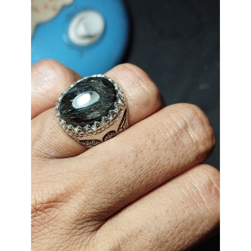 cincin batu akik BML bulu macan lumajang natural