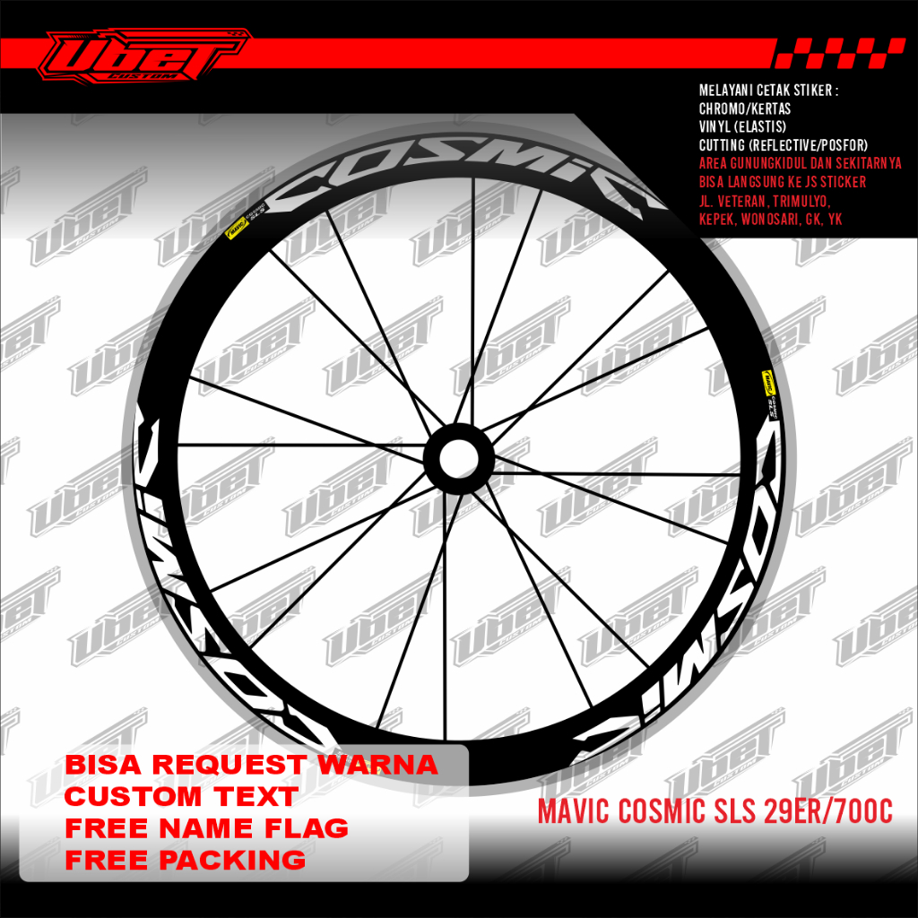 DECAL RIMS MAVIC COSMIC SLS