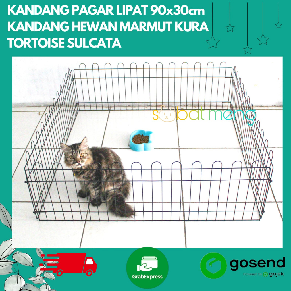 KANDANG PAGAR LIPAT 90x30cm 4 LEMBAR | KANDANG HEWAN MARMUT KURA TORTOISE SULCATA