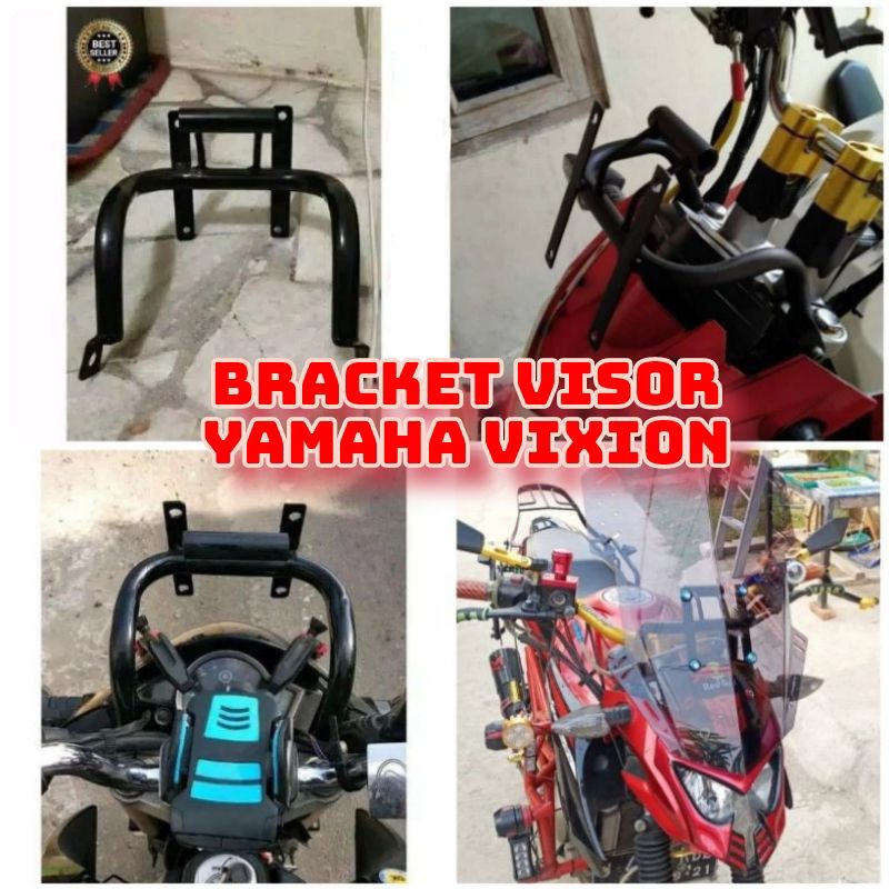 Bracket Visor Yamaha Vixion Old dan Vixion New NVA/NVL  Breket Visor Touring