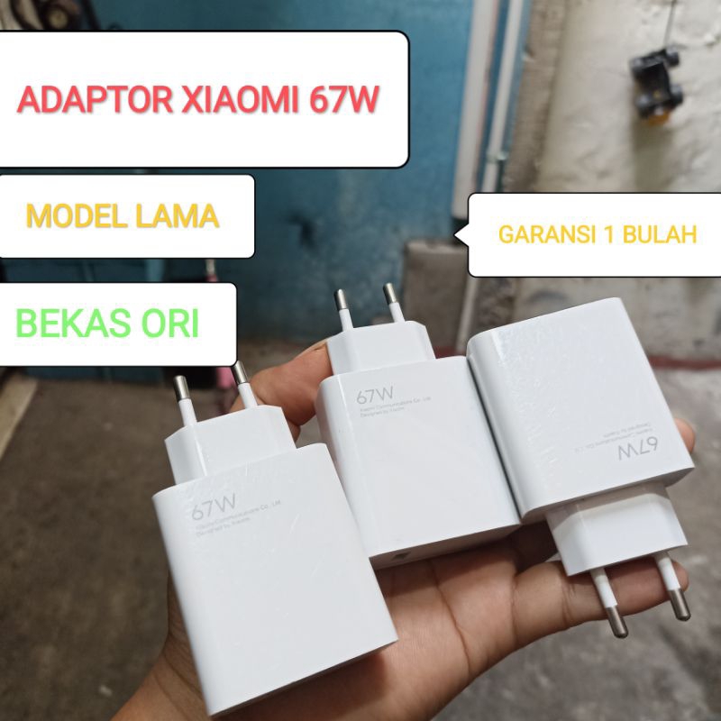 Travel Charger Xiaomi 67W Copotan Original 100% Turbo Charger 67 Max bawaan
