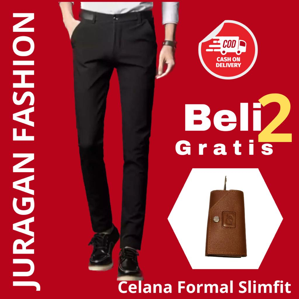 JURAGAN CELANA KANTOR FORMAL PRIA SLIMFIT BAHAN DASAR KAIN WOLL KUALITAS