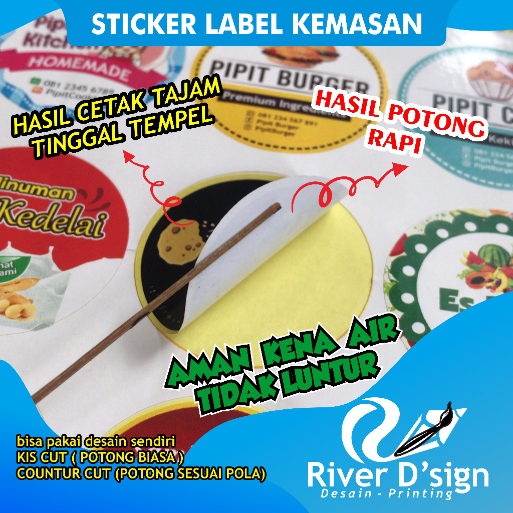 

Cetak Stiker Label Toko Olshop Kue Bakery Kemasan Produk Custom Tinggal Tempel Sudah Potong