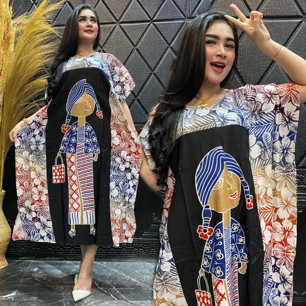 Home Dress Pakaian Wanita daster lowo kalong Kelelawar batik jumbo untuk ibu hamil gemuk gendut besa