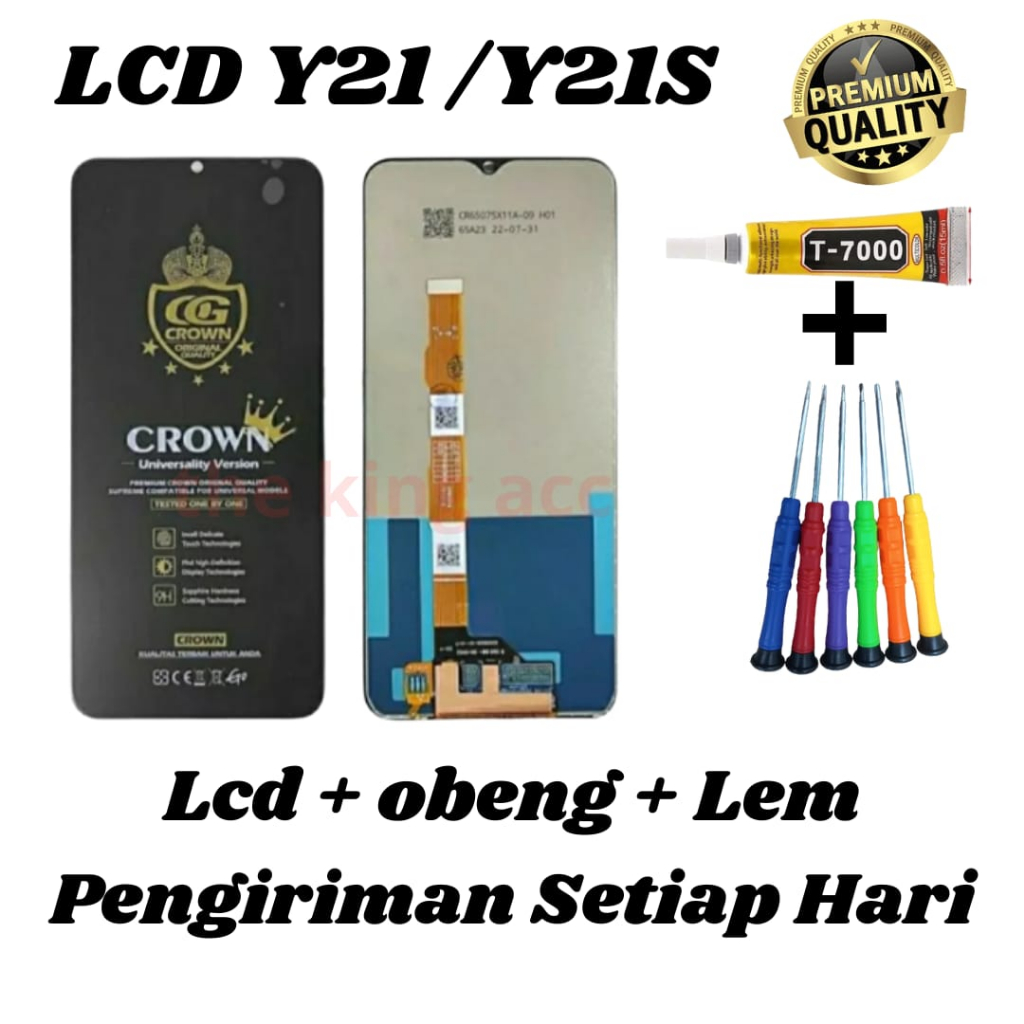 Lcd Touchsreen Vivo Y21 / Vivo Y21S Original (Free Lem Lcd + Obeng)