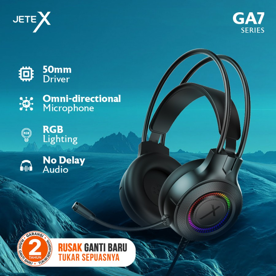 Jete Headset Headphone Gaming JETE X GA7 - Garansi Resmi 2 Tahun