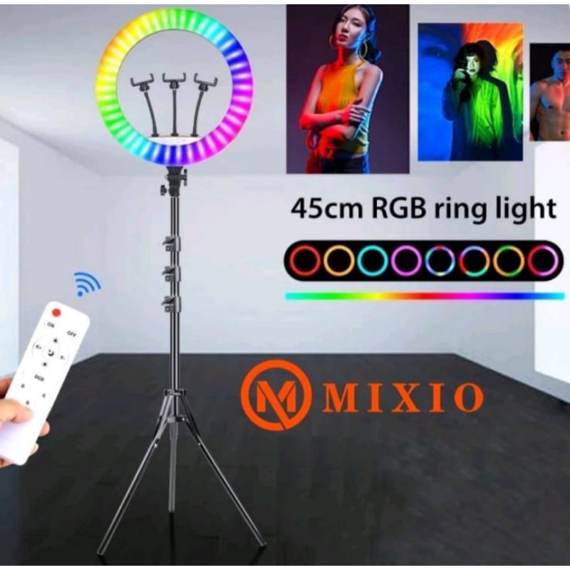 MIXIO Ringlight 45cm RGB + tripod 2.1m