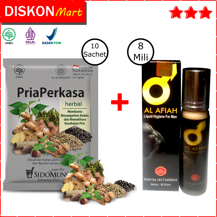 PAKET MURAH OBAT PRIA LOYO AGAR JADI KUAT : JAMU PRIA PERKASA SIDOMUNCUL & AL AFIAH LIQUID HERBAL OL