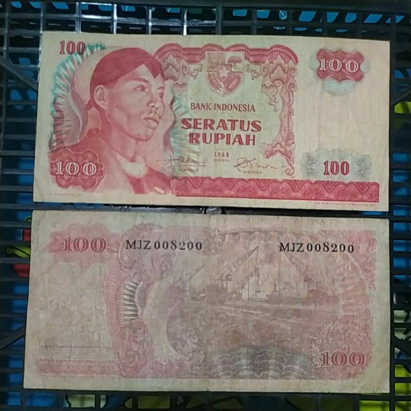 Uang kuno 100 soedirman tahun 1968