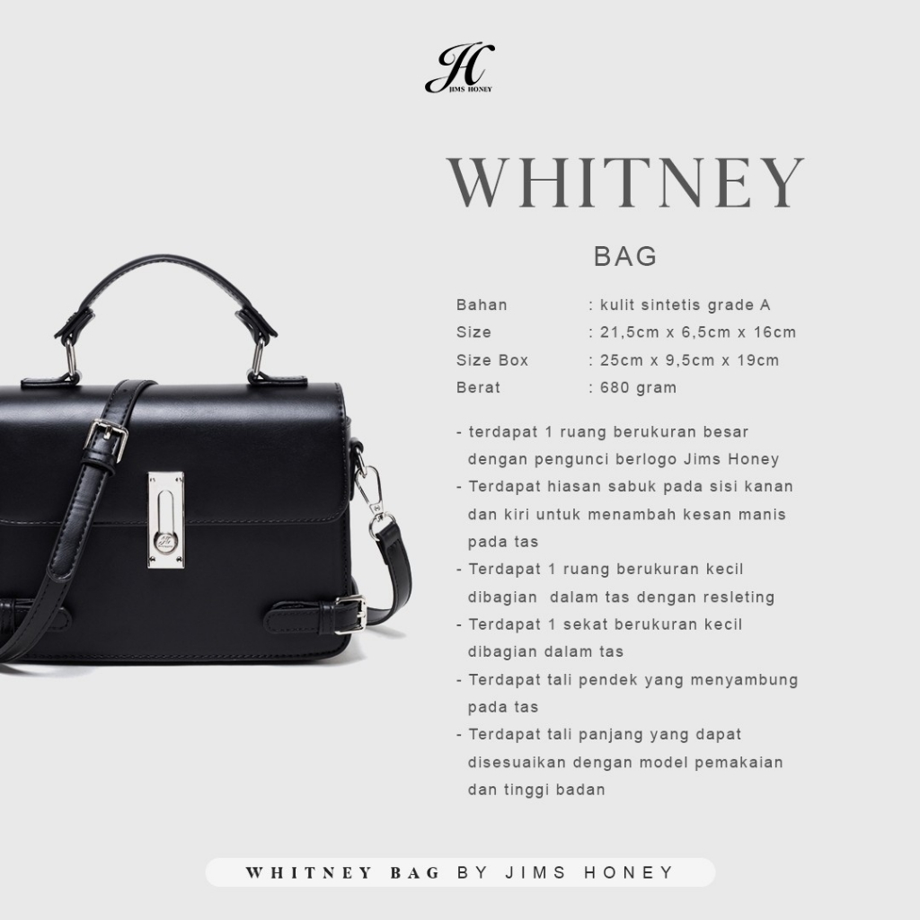 PROMO JIMS HONEY WHITNEY BAG Tas Selempang dan Bahu Wanita Slingbag Cewek Jimshoney Import Trendy Elegan Import