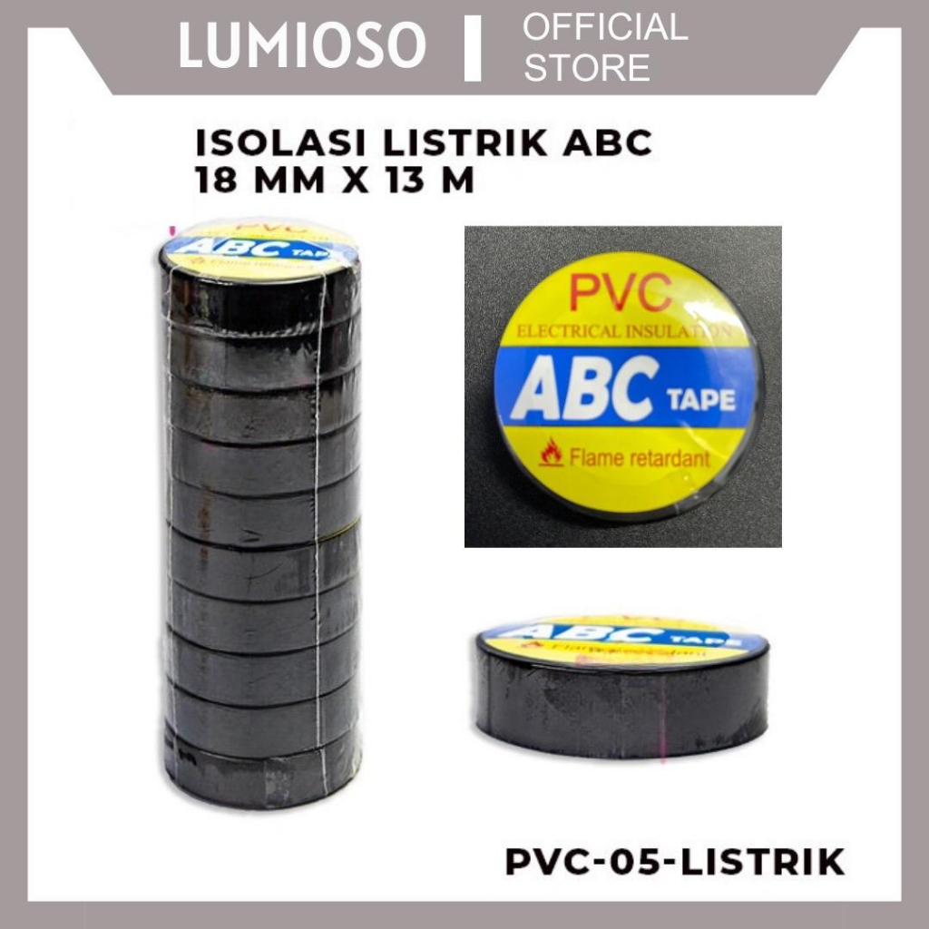 [FLASH SALE] ISOLASI ABC ISOLASI KABEL ABC LAKBAN KABEL HITAM