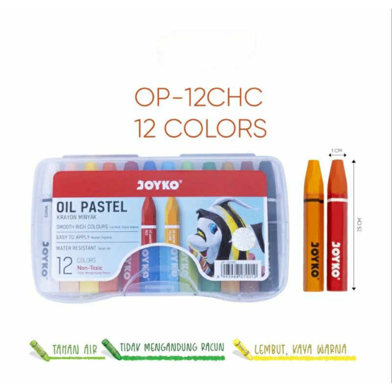 

krayon minyak oil pastel Joyko OP- 12 CHC