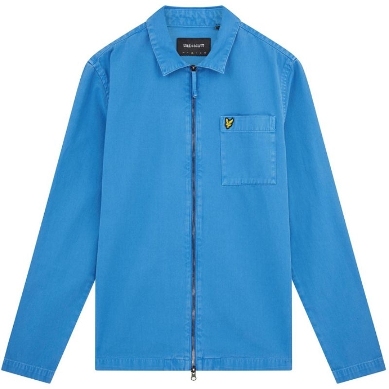 Lyle and Scott Twill Overshirt Jacket Blue Original