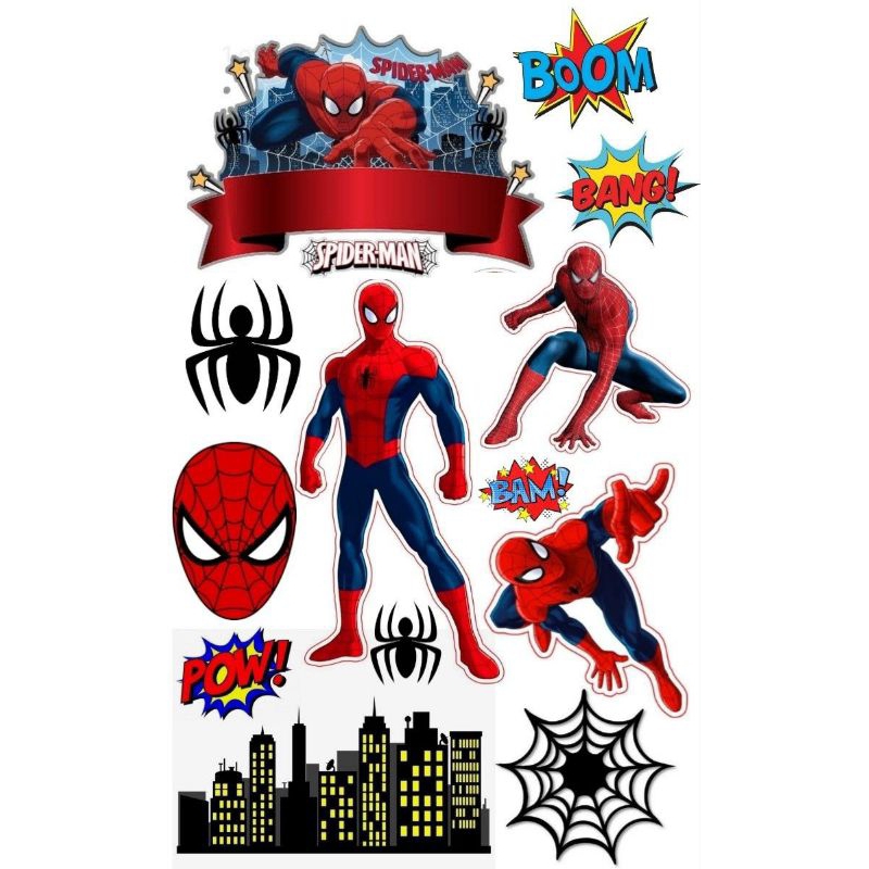 Topper Cake Ultah Karakter Spiderman