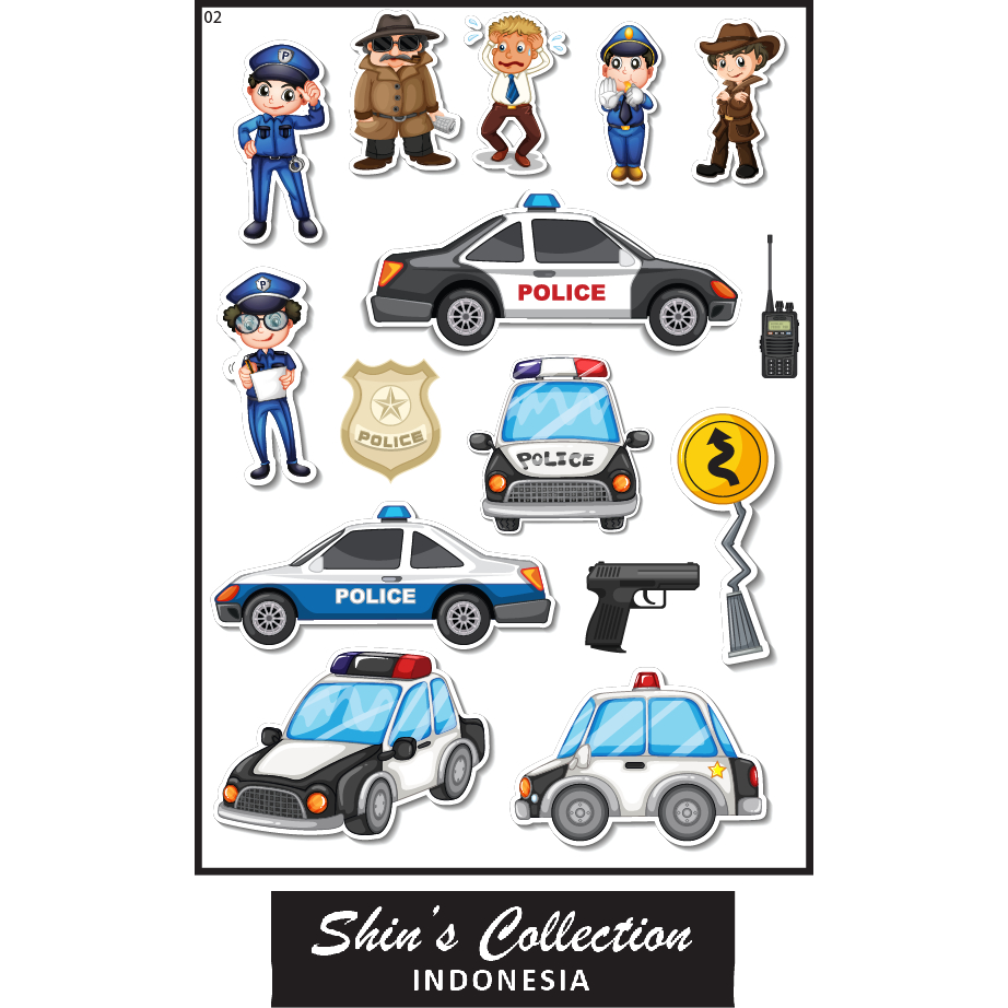 

Sticker stiker murah anti air polisi police