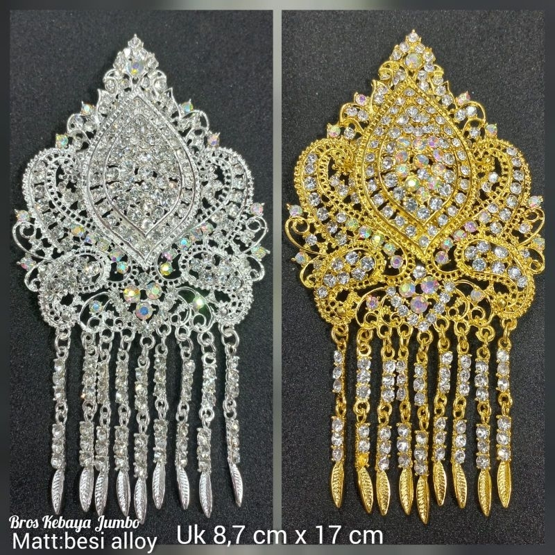 BROS KEBAYA PENGANTIN/ BUNGA BESAR JUMBO / GOLD SILVER / BROS PESTA AKAD