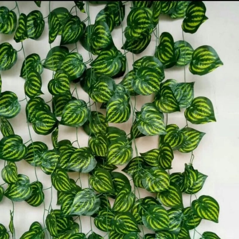 DAUN PLASTIK DEKORASI DAUN SINTETIS DAUN HIAS GANTUNG SINTETIS MURAH