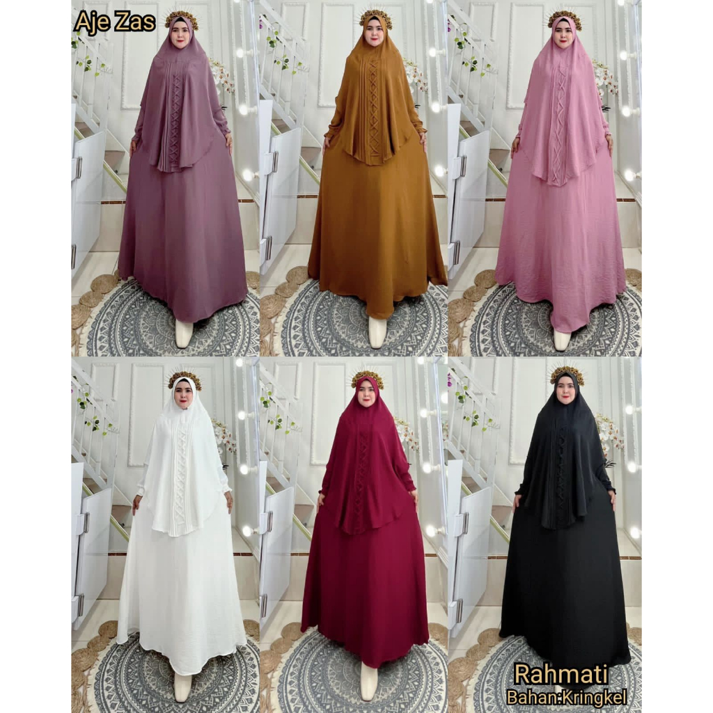Gamis RAHMATI Bahan Crinkle Airflow By Aje Zas Collection