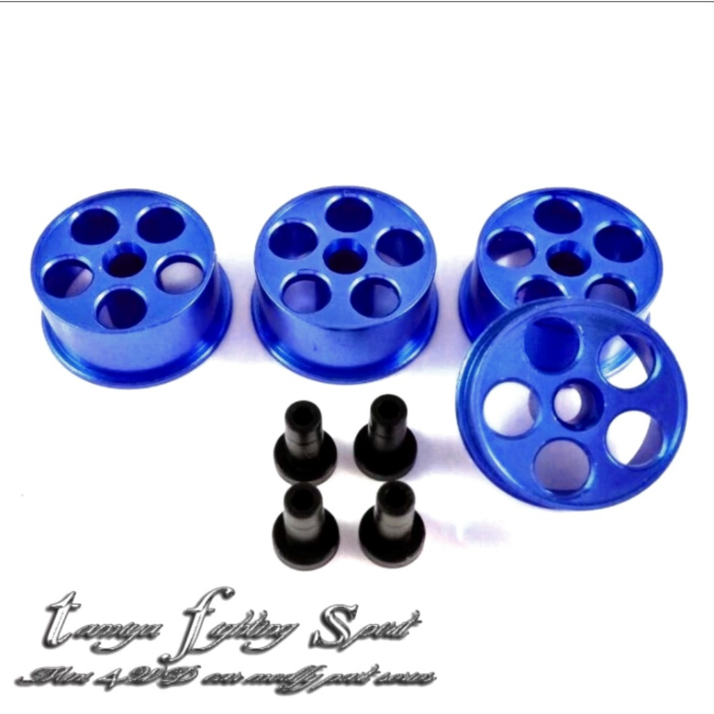 Rep Velg ALU Tamiya 4pcs 94710  Aluminium Wheel  Velg ALU 5 M Blue (VA5M02)