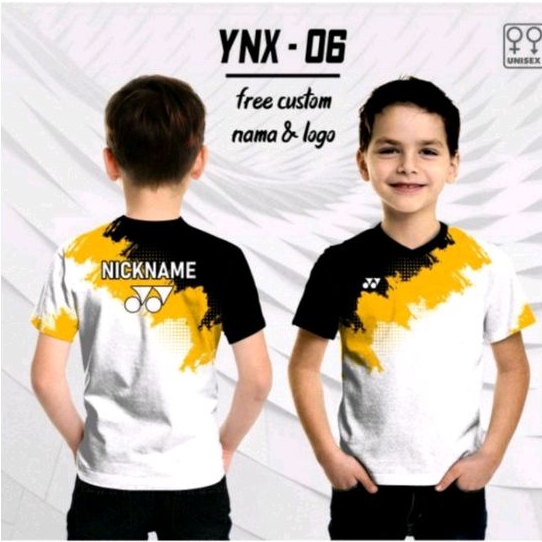 (Free Custom Nama) Jersey Badminton Yonex Anak Jersey Bulutangkis Anak