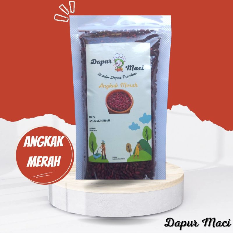 

Angkak Merah / Red Yeast Rice / Pouch Refill 100 Gr - Dapur Maci