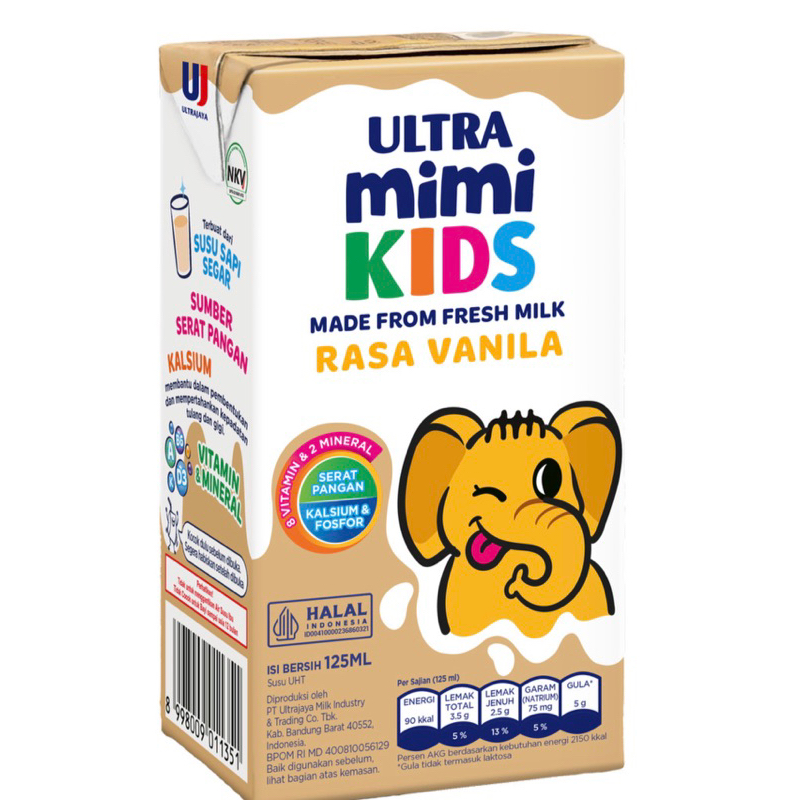 

Ultra Mimi Susu UHT Kids Vanilla 125mL