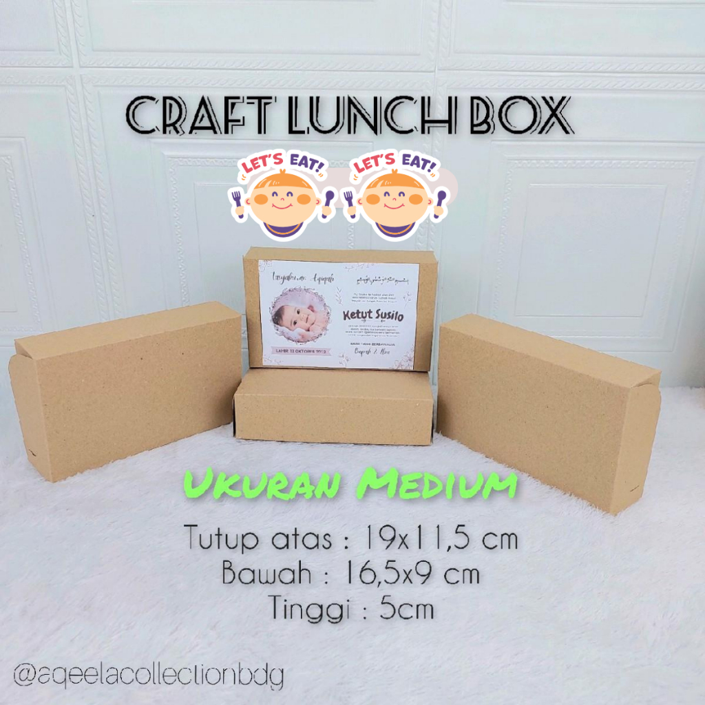 10pcs Kotak Makan Kertas/Lunch Box Craft/Kotak Nasi Kertas