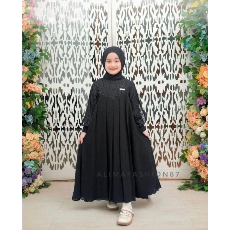 GAMIS SYARI ANAK INARA KIDS MIX BURKAT BAHAN CIRUTY BEBIDOL S(3-5) ,M(6-8),L(9-11),XL(12-14) TAHUN,BAJU GAMIS ANAK PEREMPUAN TERBARU TERLARIS