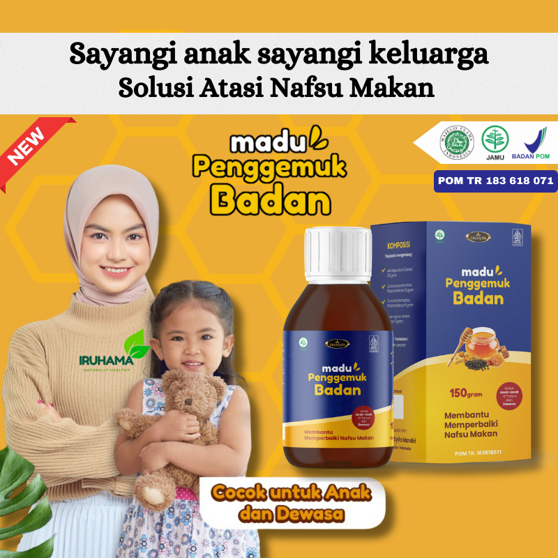 

Madu penggemuk badan menambah berat badan nafsu makan anak dan dewasa hasil permanen tanpa efek samping herbal original bpom