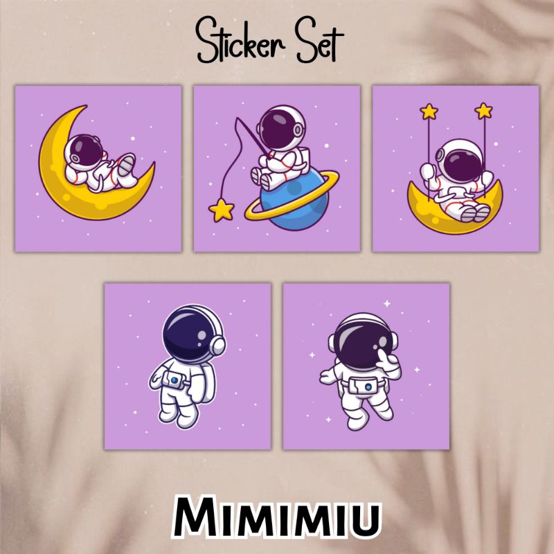 

[Mimimiu] sticker set astronot 3x3cm