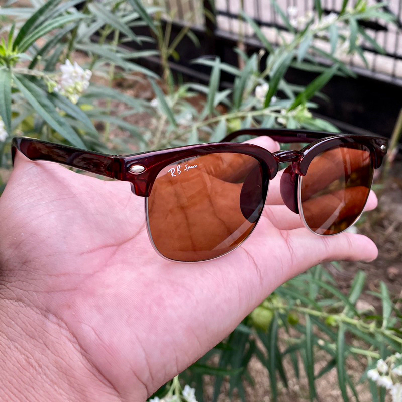 Kacamata Kotak Coklat Pria/Wanita Kacamata Kotak Cassual Lensa Coklat Kacamata Kotak unisex