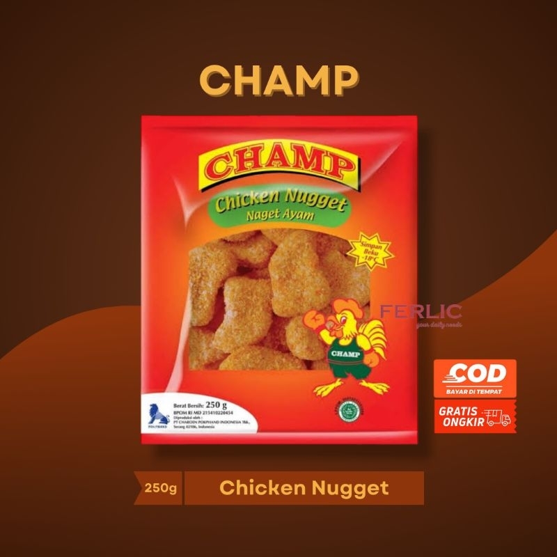 

(250gr) Naget Ayam | Chicken Nugget | CHAMP | Hemato | Akumo | Asimo