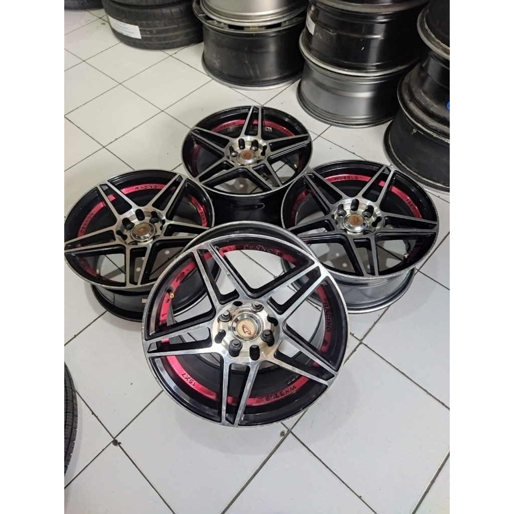velg mobil second DENNOH ring 15 hole 4x100/114,3 buat agya ayla brio datsun