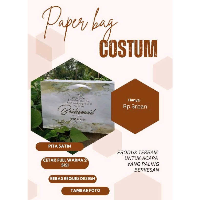 

PAPER BAG BRIDESMAID/OLLSHOP L28x8 T20