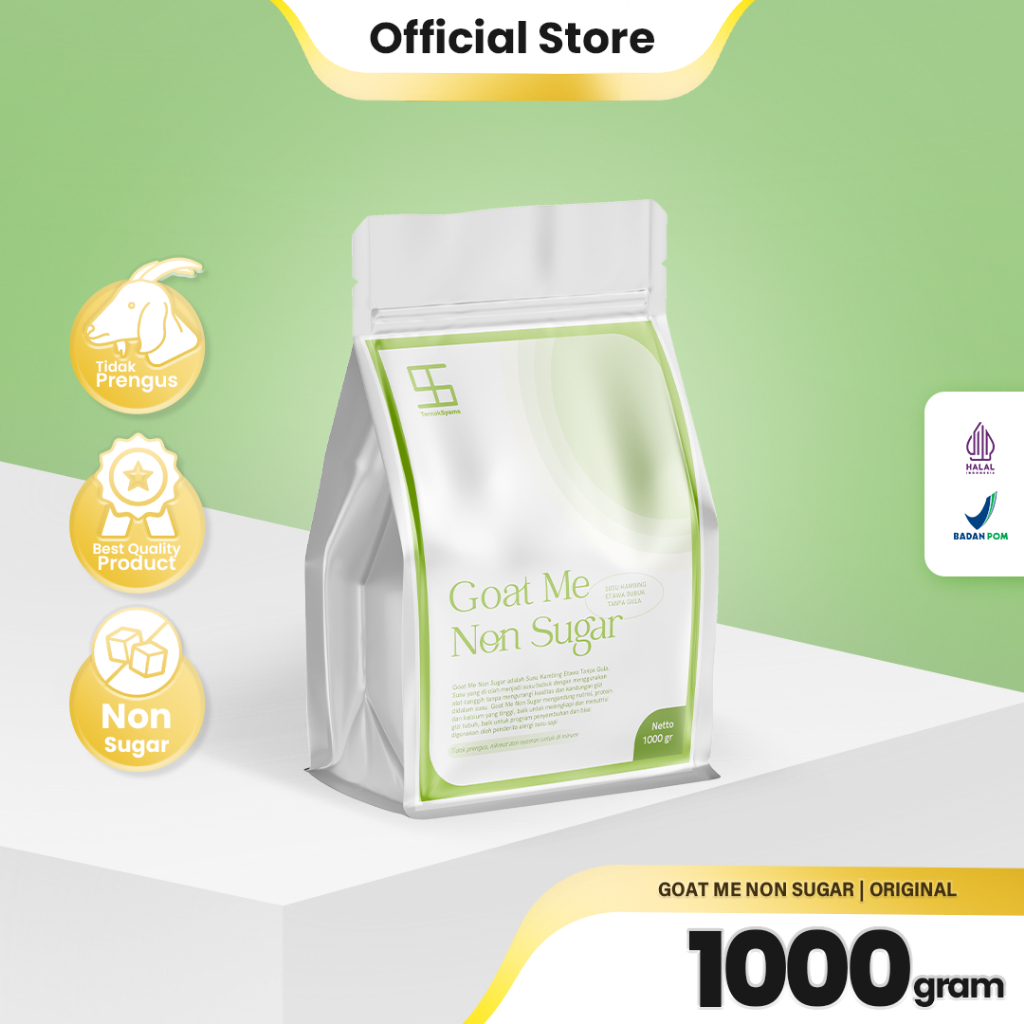 

Goat Me Non Sugar Susu Kambing Etawa Bubuk Tanpa Gula 1000 gram 1 Kilogram Ternak Syams Etawa Goat Milk