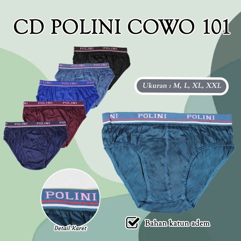 Polini celana dalam pria | cd pria katun | celana dalam cowo 6pcs - 12pcs