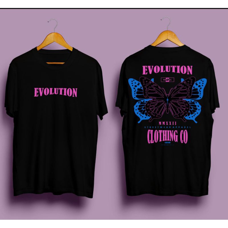 KAOS PRIA WANITA/KAOS KEREN/KAOS MURAH/-EVOLUTION