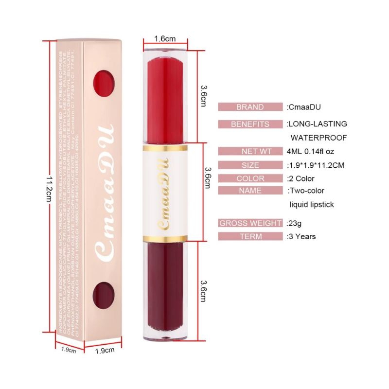 CMAADU 2 COLOR LIPSTIK , LIPSTIK CAIR 2 WARNA