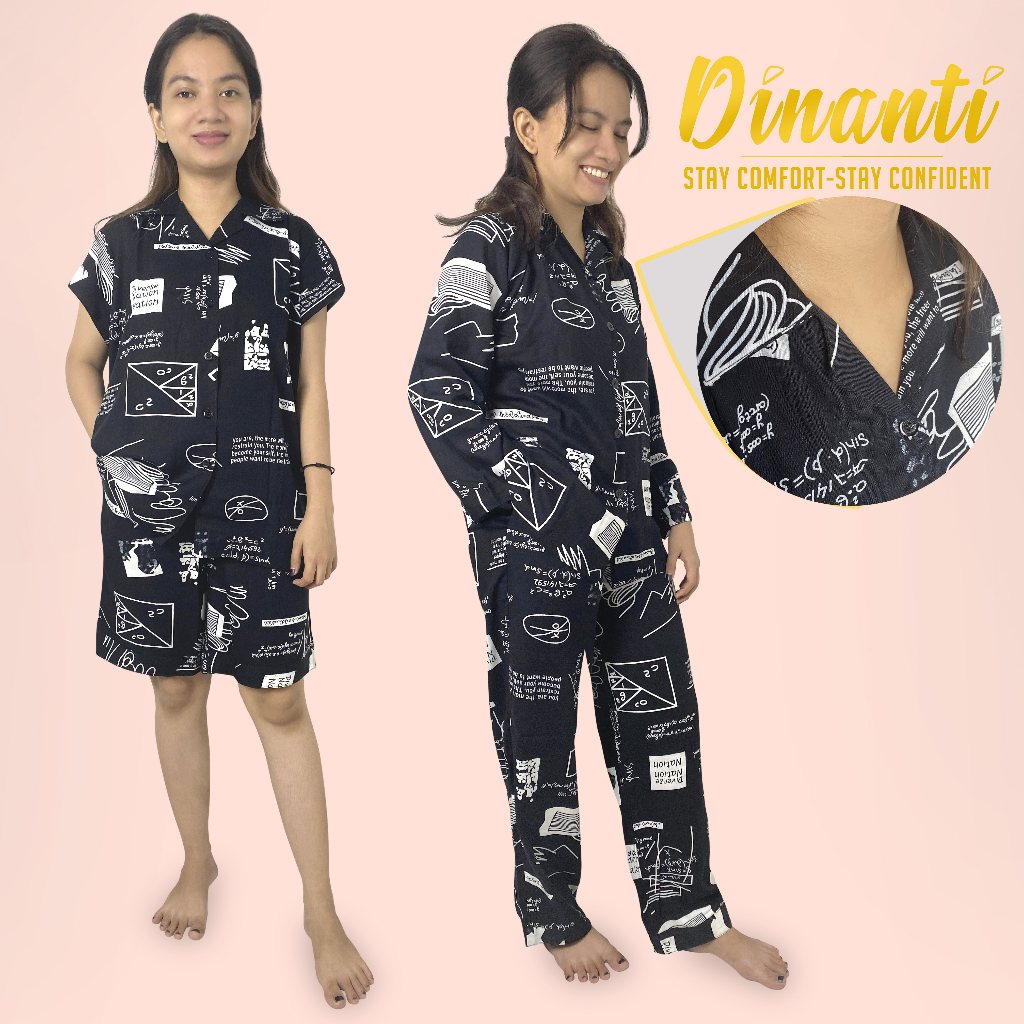 BAJU TIDUR CEWEK / BAJU TIDUR WANITA / PIYAMA CEWEK / PIYAMA WANITA DAN PRIA / BAJU TIDUR 1 SET/ one