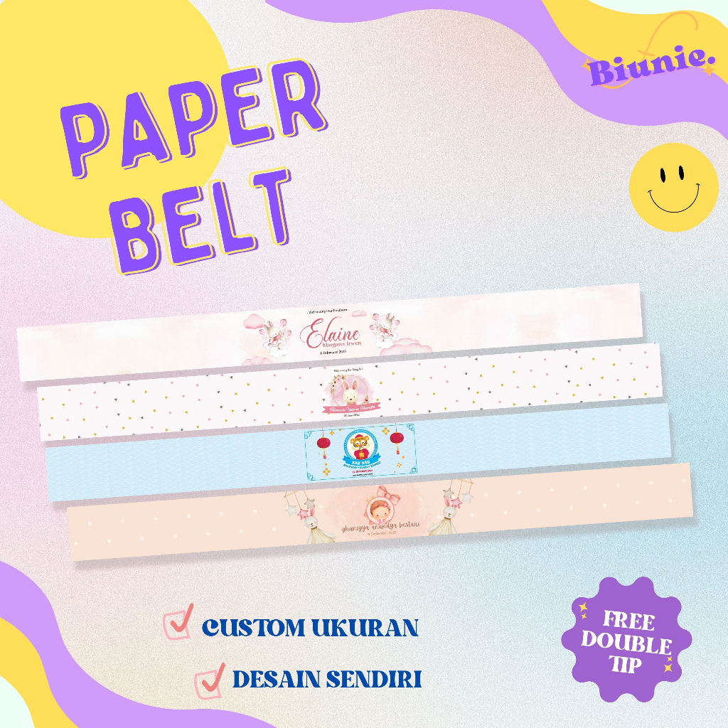 

PAPER BELT Sleeve Custom Ultah Syukuran Dus Bento Box