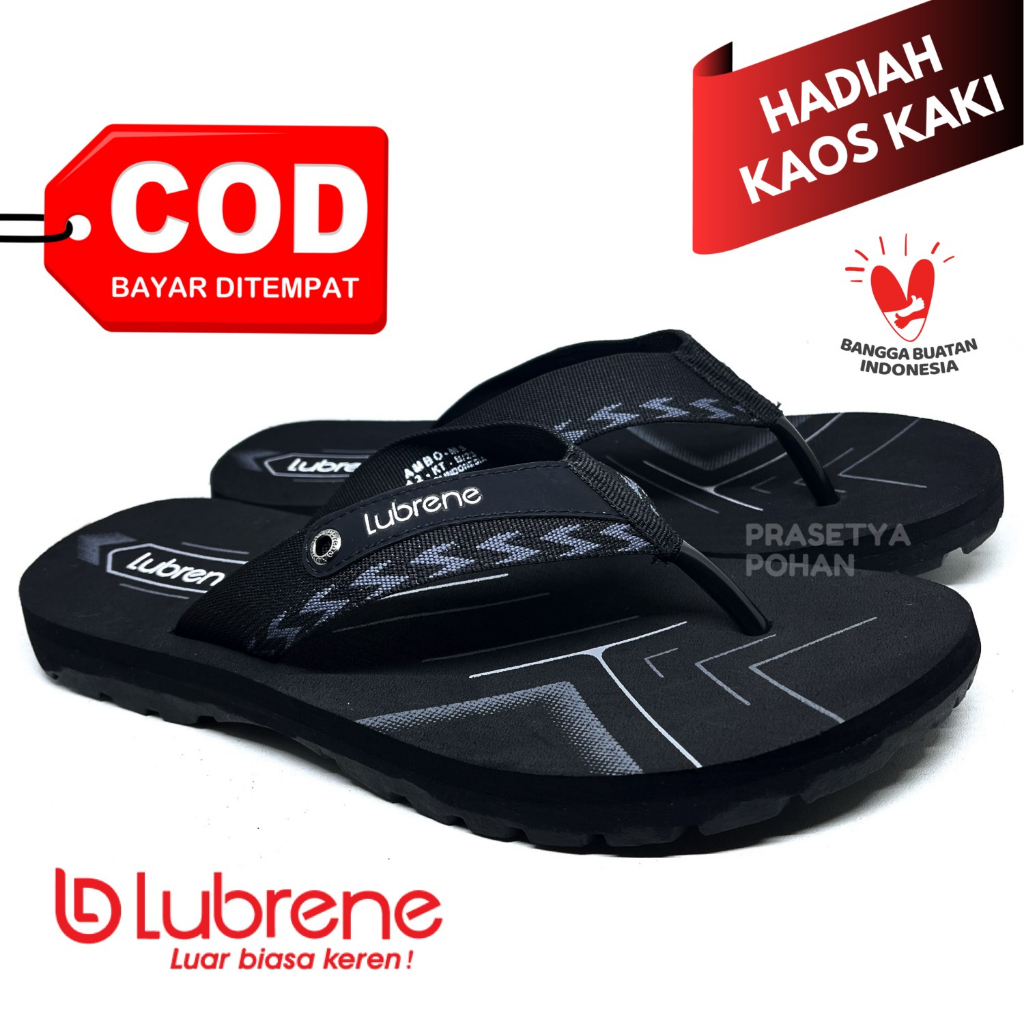 Sandal Pria Lubrene Original Anti Air - Sendal Lubrene Pria Original Raimbo