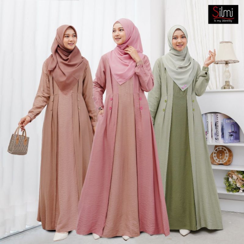 Silmi Naila Dress | Gamis Silmi Terbaru | Gamis Premium | OOTD Hijab | OOTD Silmi | Gamis Kondangan 