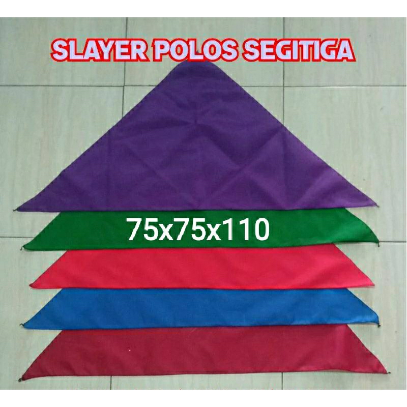 syal dewasa / slayer segitiga dewasa / syal polos dewasa bahan cotton/satin bentuk segitiga