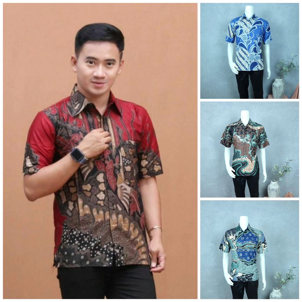 Kemeja Batik Pria Lengan Pendek | Seragam Batik Hajatan