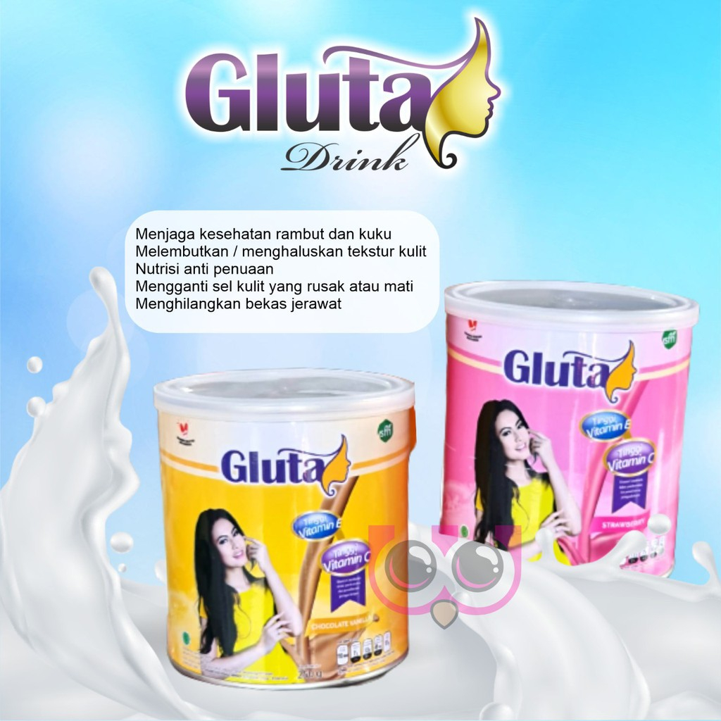 SUSU GLUTA SUPLEMEN PEMUTIH BADAN PERAWATAN KULIT SERBUK MINUMAN COLLAGEN BUBUK GLUTA DRINK BPOM