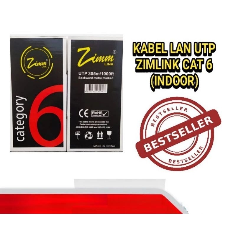 kabel lan zimlink cat6 free ongkir