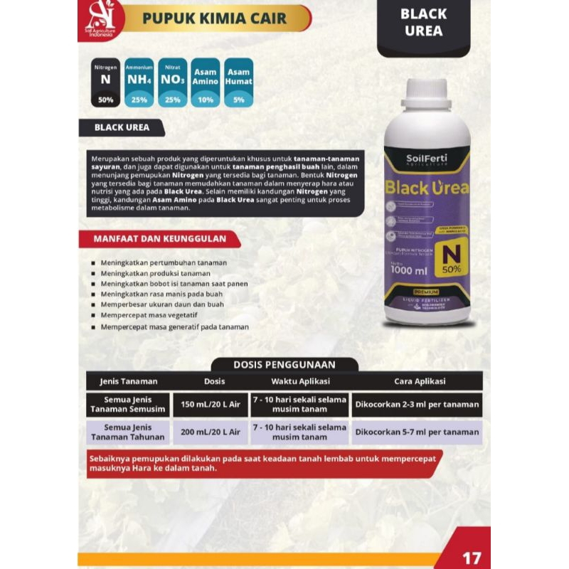 BLACK UREA, 1 liter. urea cair