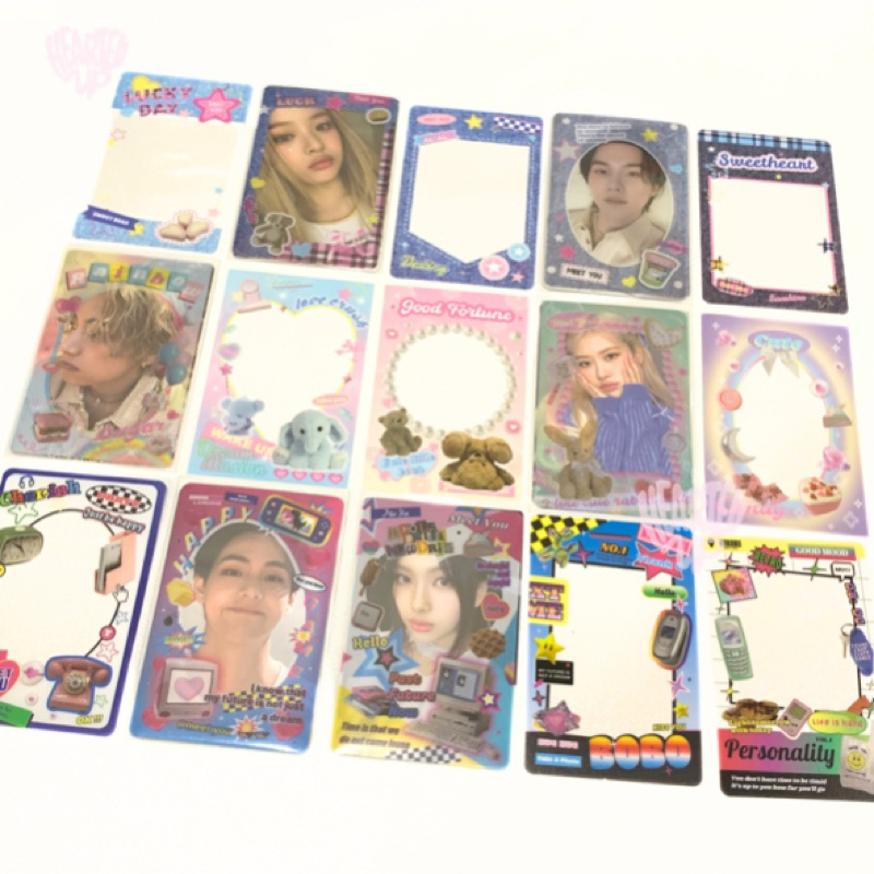[READY] PHOTOCARD DECO FRAME - CUTE AESTHETIC DENIM, PASTEL, Y2K - SLEEVE PHOTOCARD