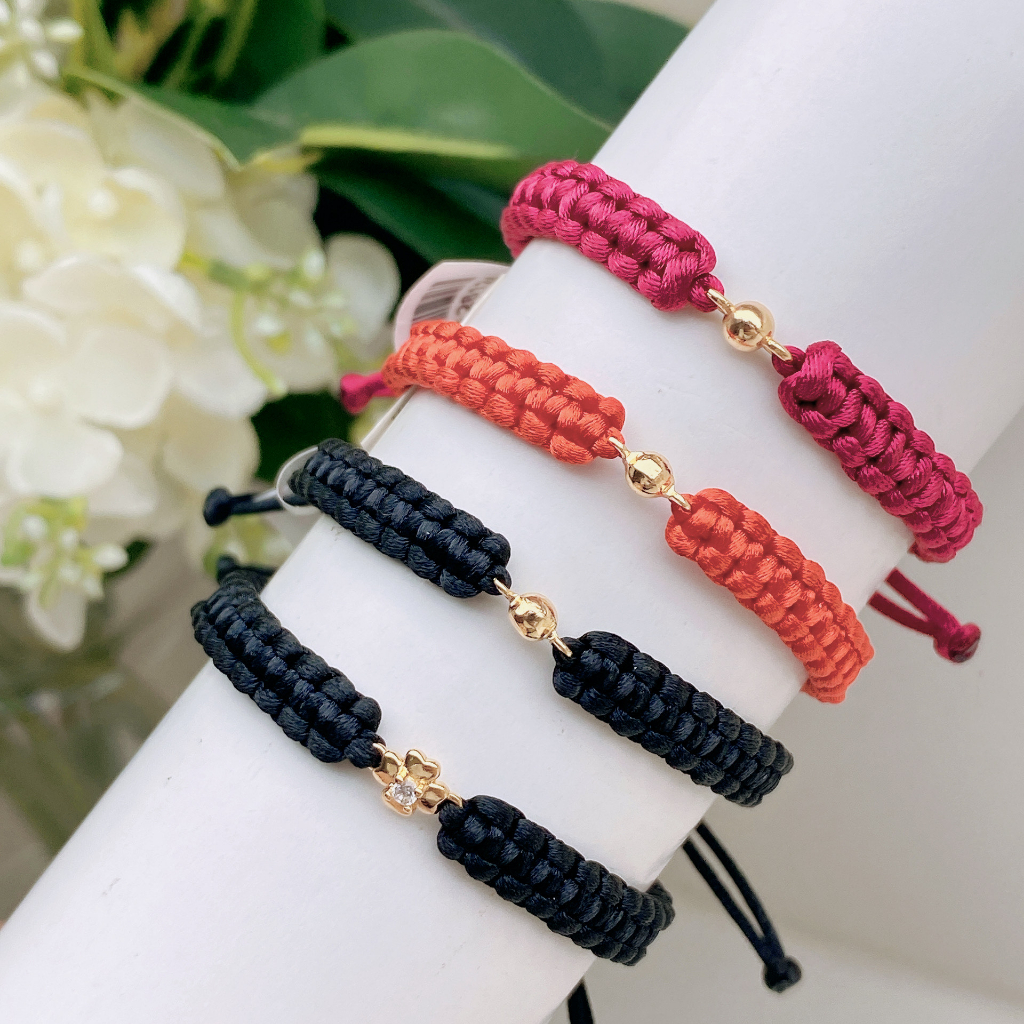 GTT 19 gelang tali charm boba emas kecil sz dewasa sedang w : 18 karat kerbau emas bisa di jual kemb